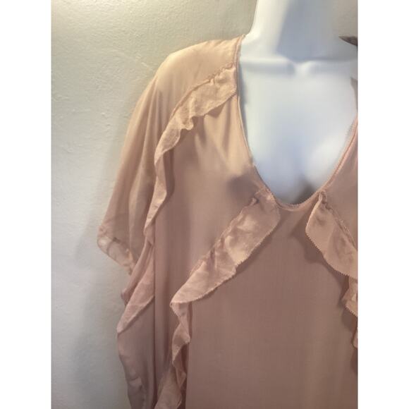 Chic Beige Maxi Dress with Ruffle Accents - Picture 6 of 9